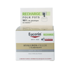 Eucerin Hyaluron-filler + elasticity nachtcreme navulling 50.00 Milliliter