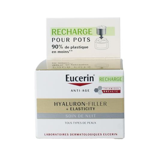 Eucerin Hyaluron-filler + elasticity nachtcreme navulling 50.00 Milliliter