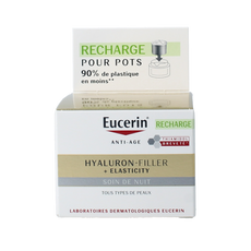 Eucerin Hyaluron-filler + elasticity nachtcreme navulling 50 Milliliter