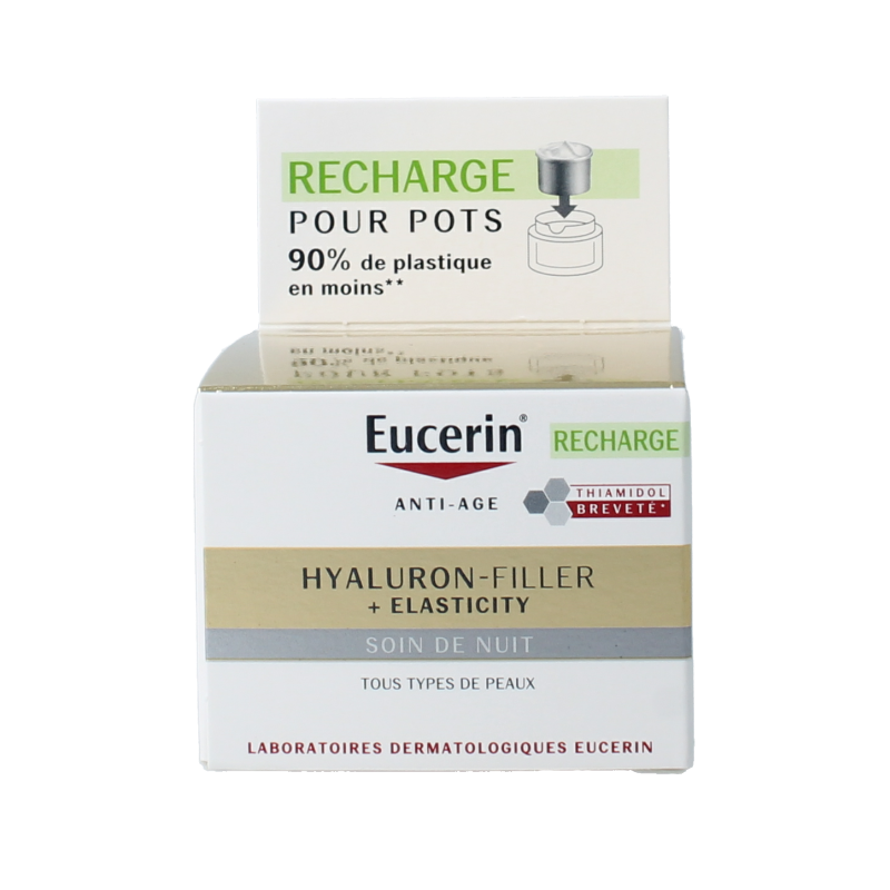 Eucerin Hyaluron-filler + elasticity nachtcreme navulling 50 Milliliter