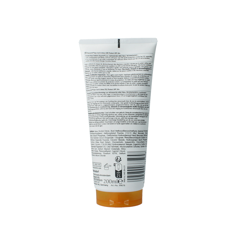 Eucerin Sun PLE protect gel creme gez en lichaam SPF50+ 200 Milliliter