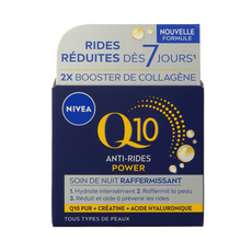 Nivea Visage anti-rimpel nachtcreme Q10+ 50.00 Milliliter