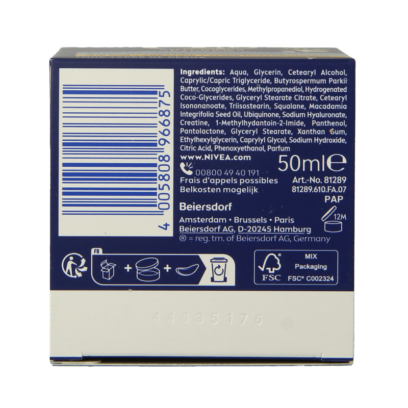 Nivea Visage anti-rimpel nachtcreme Q10+ 50 Milliliter