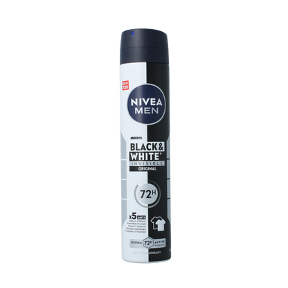 Nivea Men deodorant spray invisible black & white 200 Milliliter