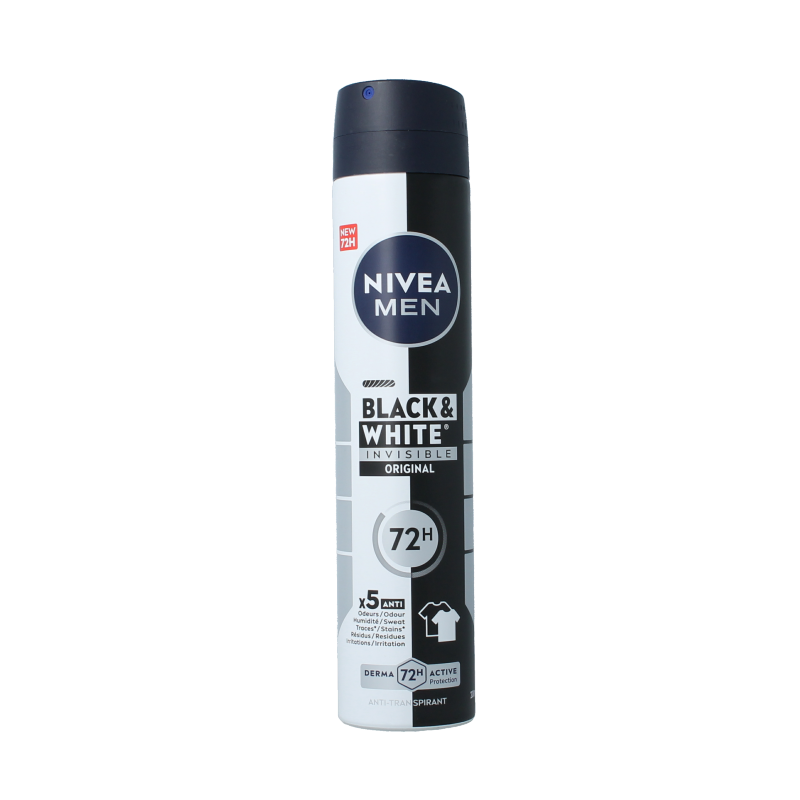 Nivea Men deodorant spray invisible black & white 200 Milliliter