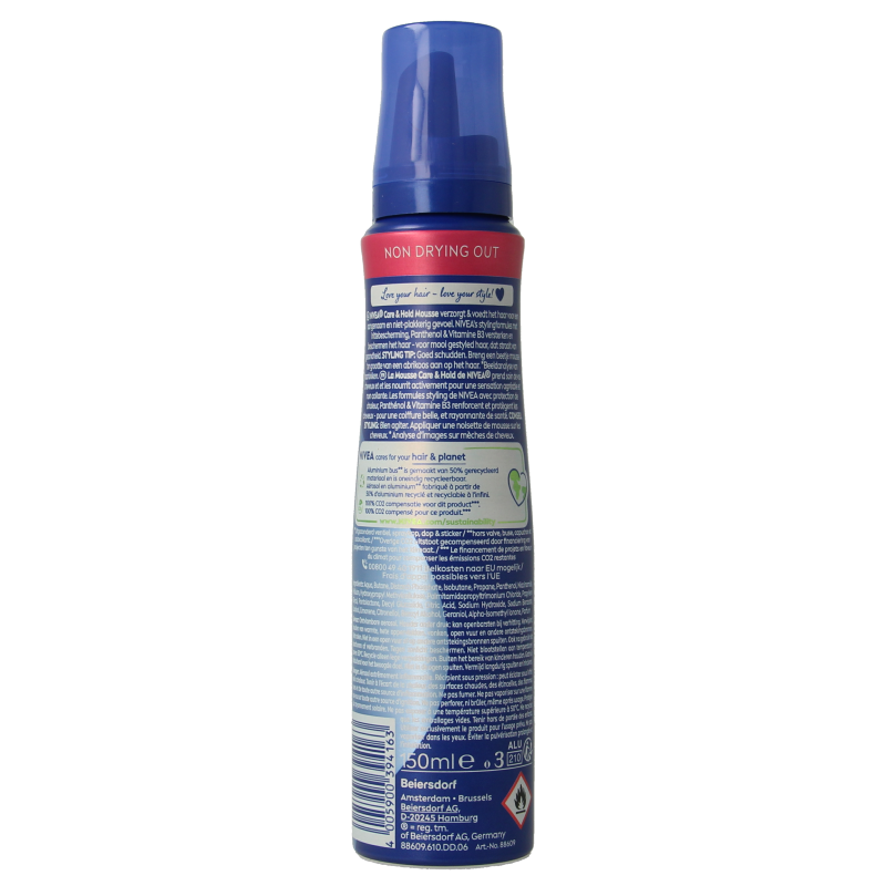 Nivea Care & hold styling mousse extra strong 150 Milliliter