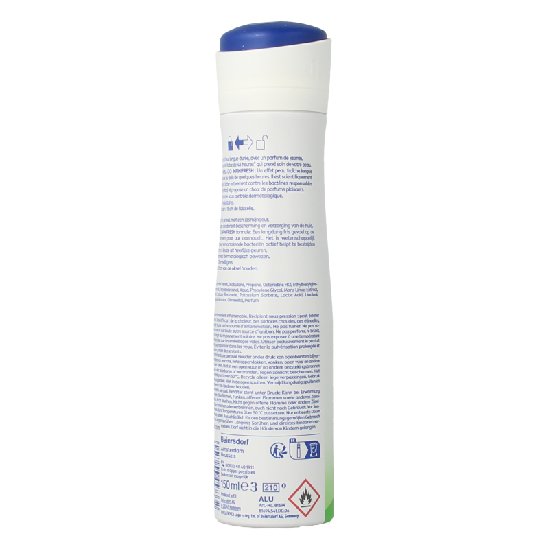 Nivea Deodorant spray fresh pure jasmine 150 Milliliter