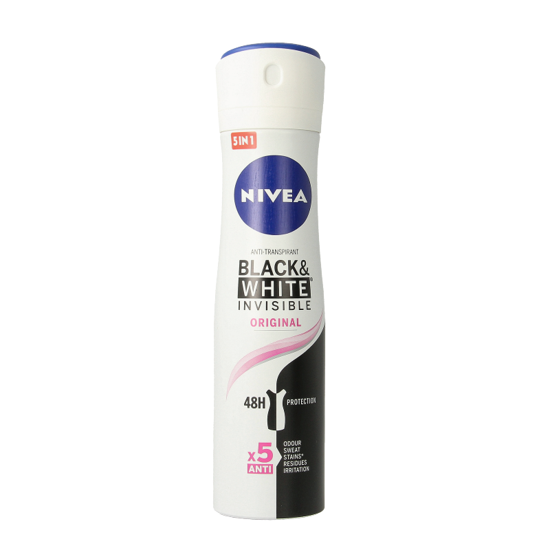 Nivea Deodorant invisible black & white spray original 150 Milliliter