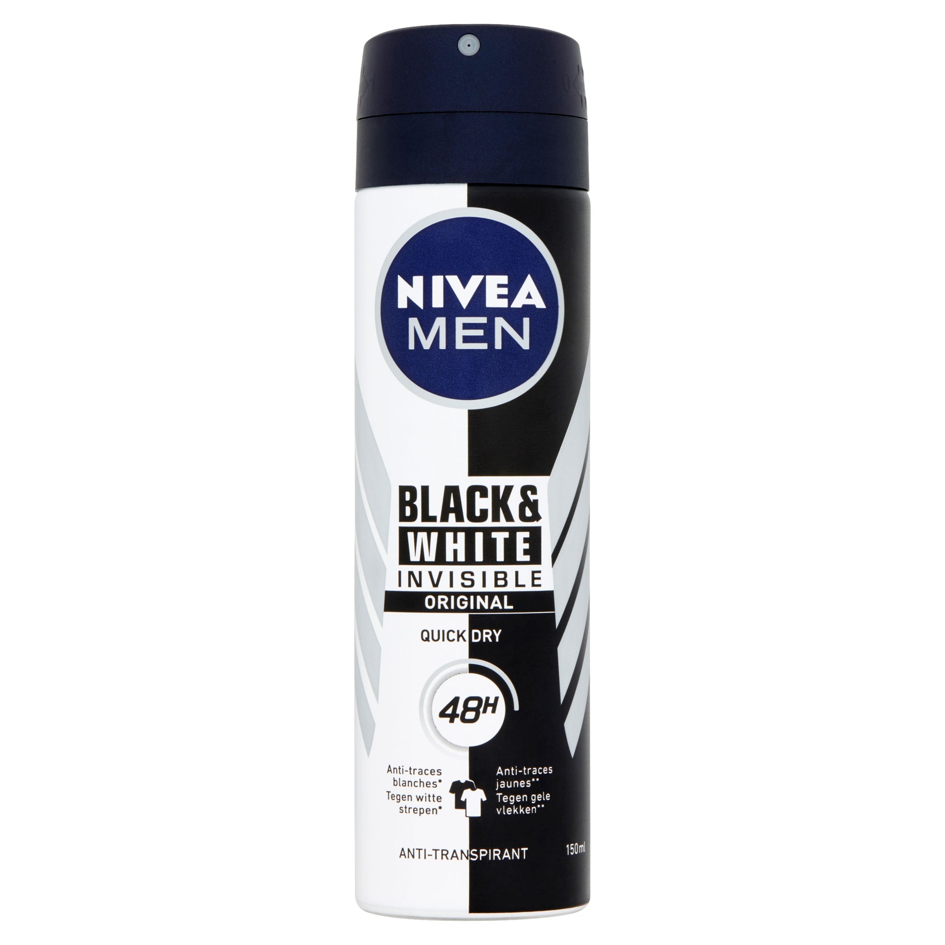 Nivea Men deodorant spray invisible black & white 150 Milliliter