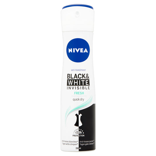 Nivea Deodorant spray invisible black & white fresh 150 Milliliter