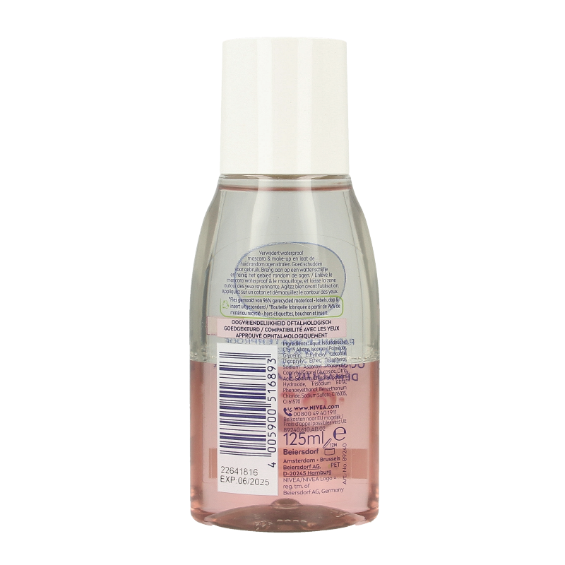 Nivea Oogmake-up remover pink 125 Milliliter