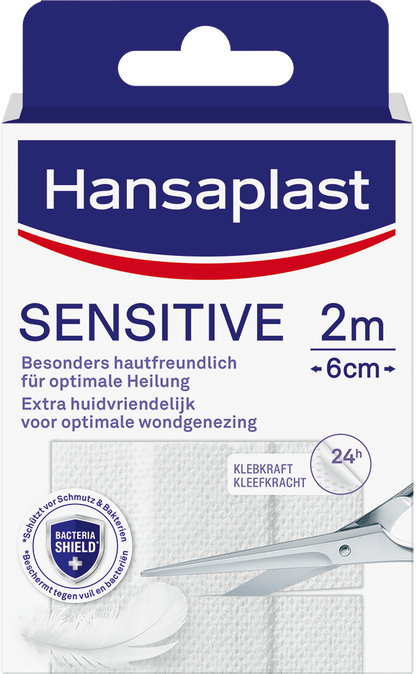 Hansaplast Sensitive 2m x 6cm 1.00 Stuks