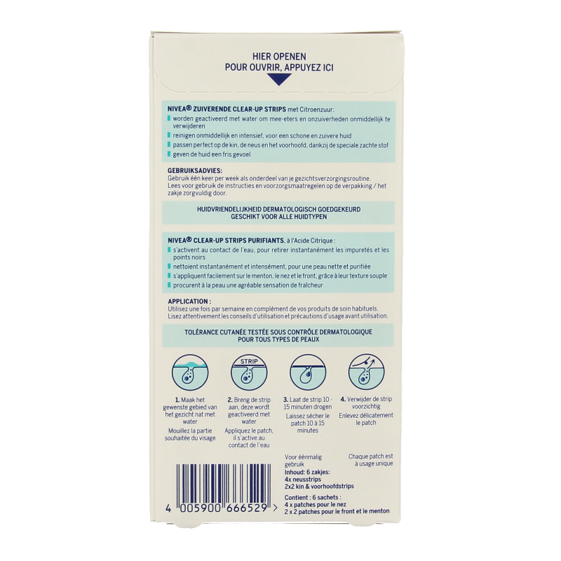 Nivea Visage clearup strips 6 Stuks