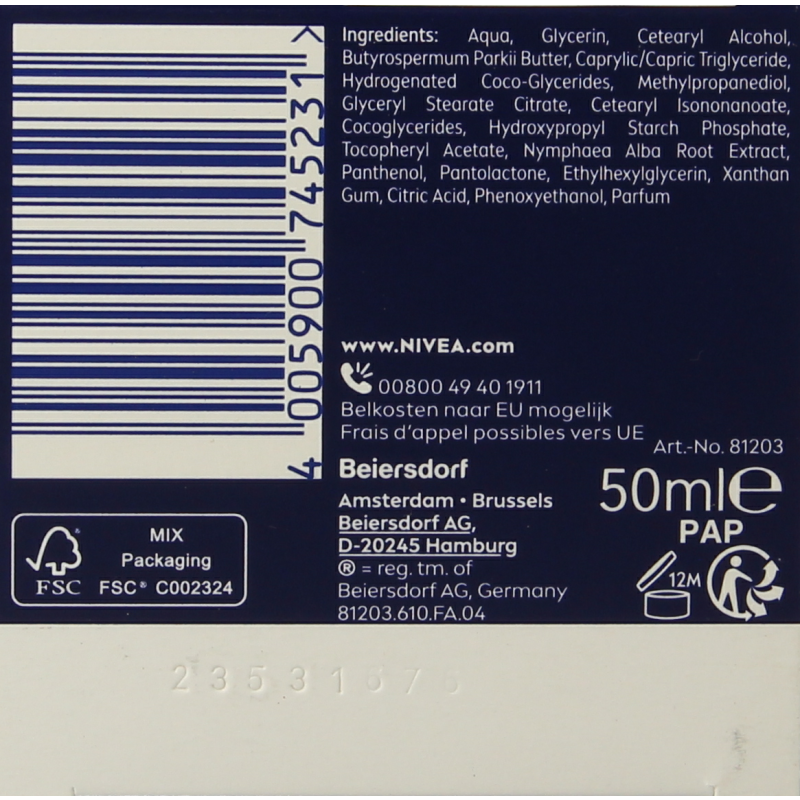 Nivea Essentials nachtcreme normale/gemengde huid 50 Milliliter