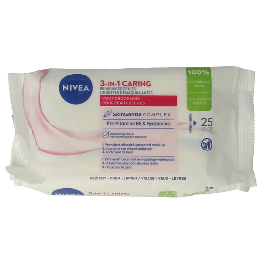 Nivea Verzachtende doekjes droge/gevoelige huid 25 Stuks