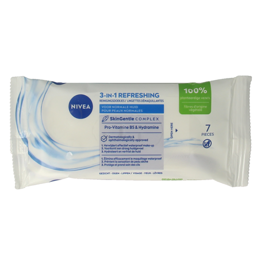 Nivea 3-in-1 Verfrissende doekjes mini 7 Stuks
