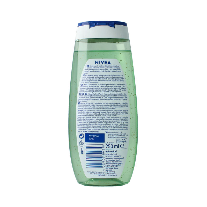 Nivea Douche lemongrass & oil 250 Milliliter