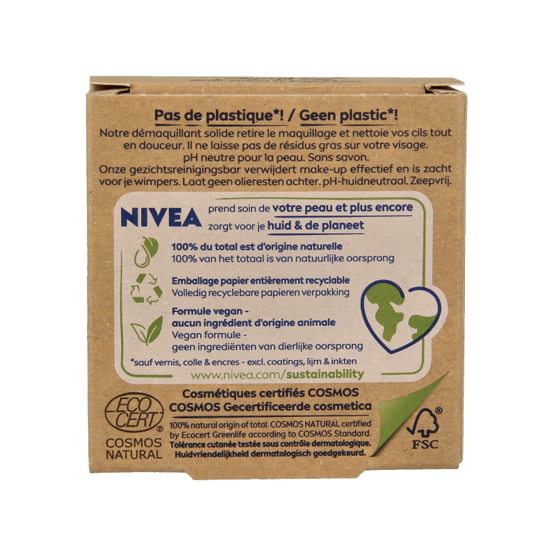 Nivea Naturally clean make up remover  75 Gram