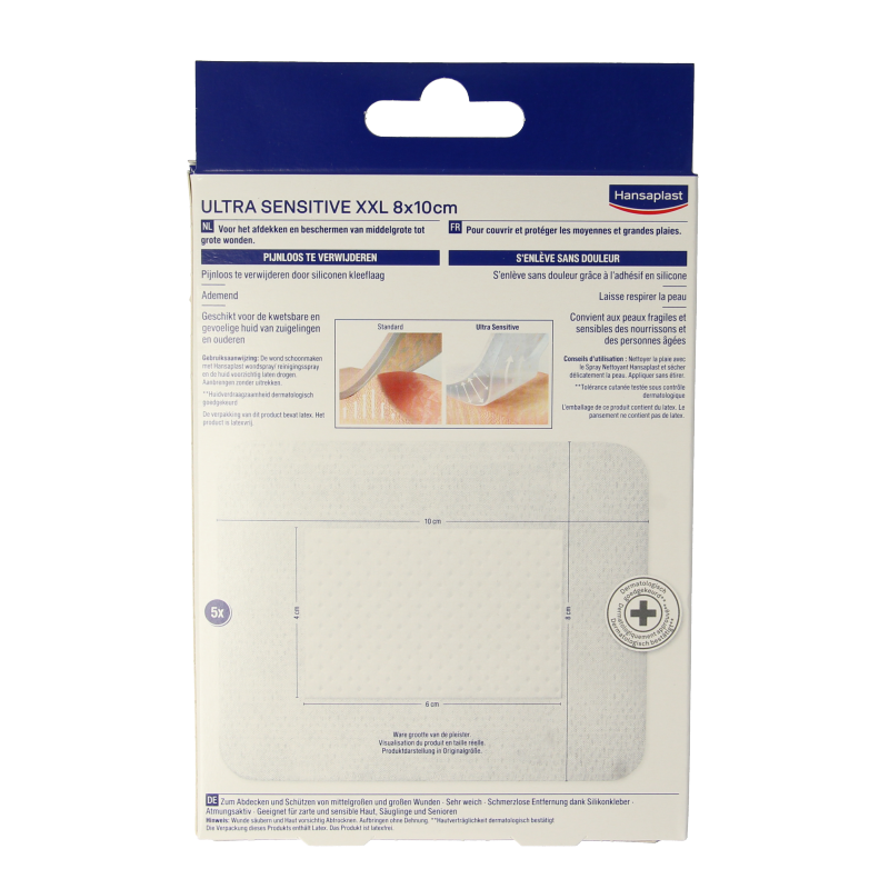 Hansaplast Pleister ultra sensitive XXL 5 Stuks
