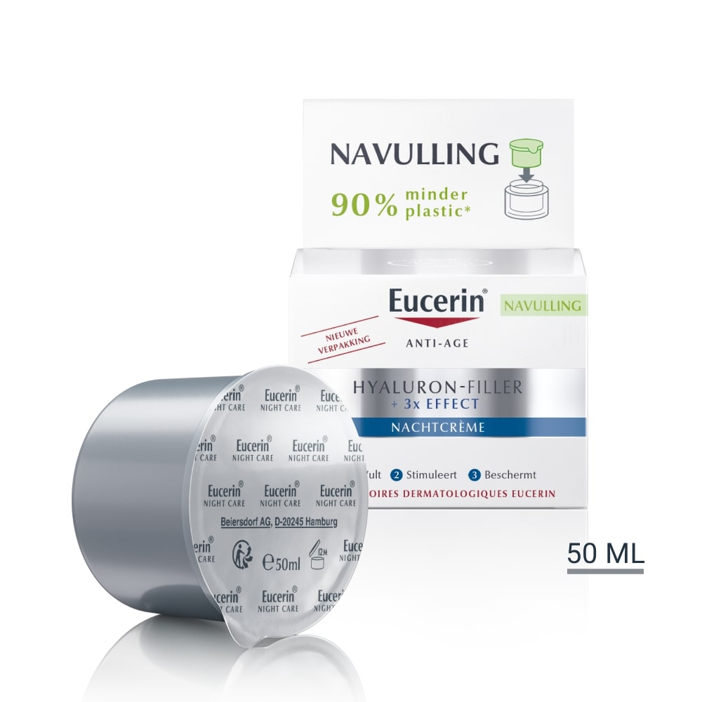 Eucerin Hyaluron-filler + 3x effect nachtcreme navulling 50.00 Milliliter