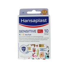 Hansaplast Sensitive kids XL 10.00 Stuks