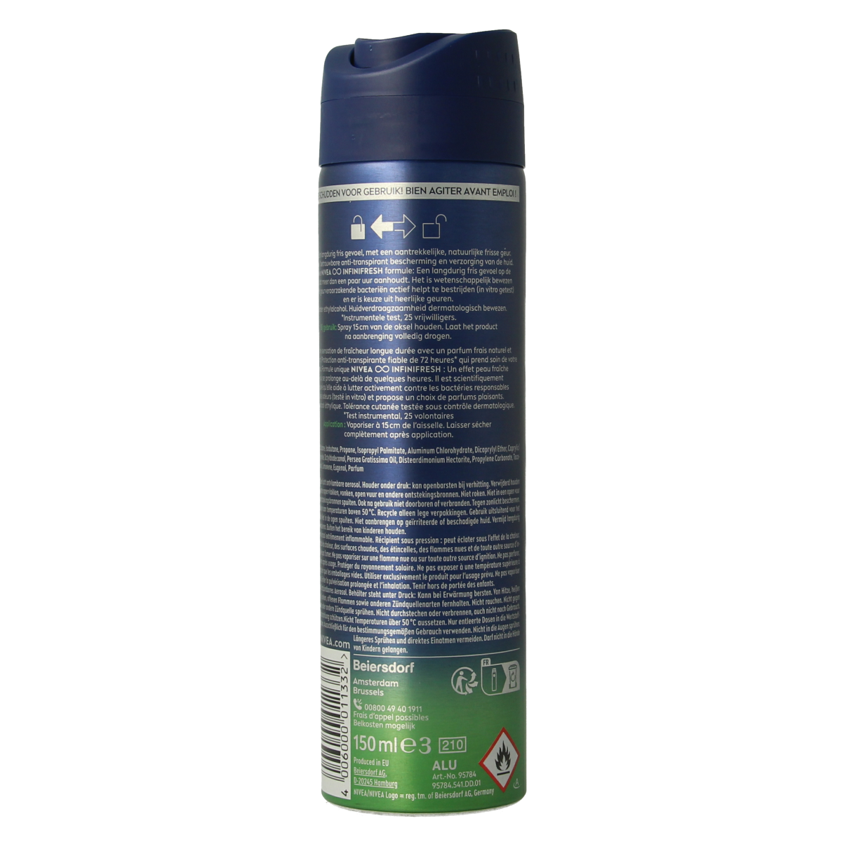 Nivea Men deodorant spray fresh sensation 150.00 Milliliter