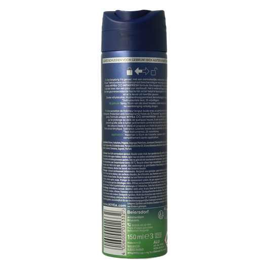 Nivea Men deodorant spray fresh sensation 150.00 Milliliter
