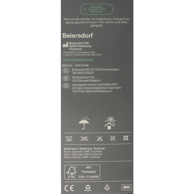 Hansaplast Sport kniebandage verstelbaar 1 Stuks