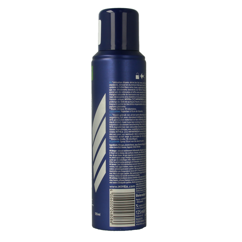 Nivea Men deodorant spray fresh active eco  125 Milliliter