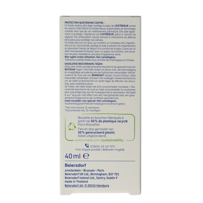 Nivea Sun face blemish control SPF50+ 40.00 Milliliter