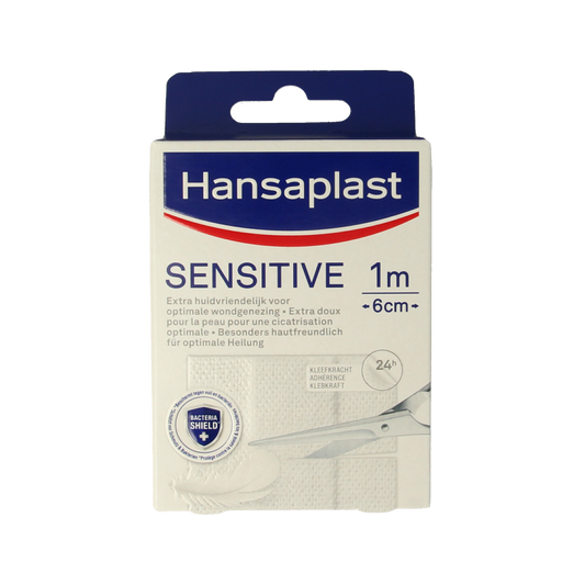 Hansaplast Sensitive 1m x 6cm 1 Stuks
