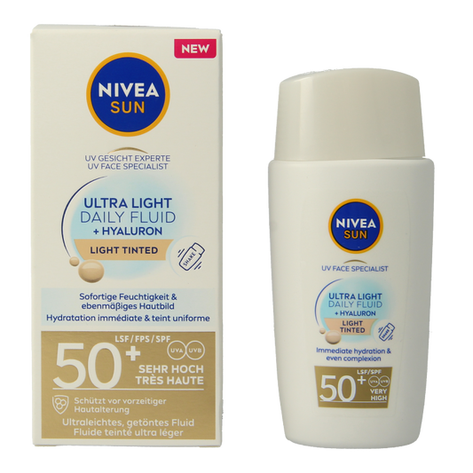 Nivea Sun face daily fluid SPF50 tint light 40 Milliliter