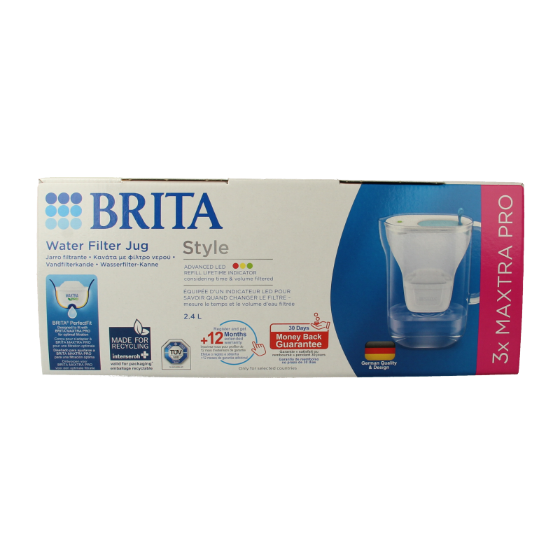Brita Style cool blue + 3 maxtra pro all-in-1 1 Set