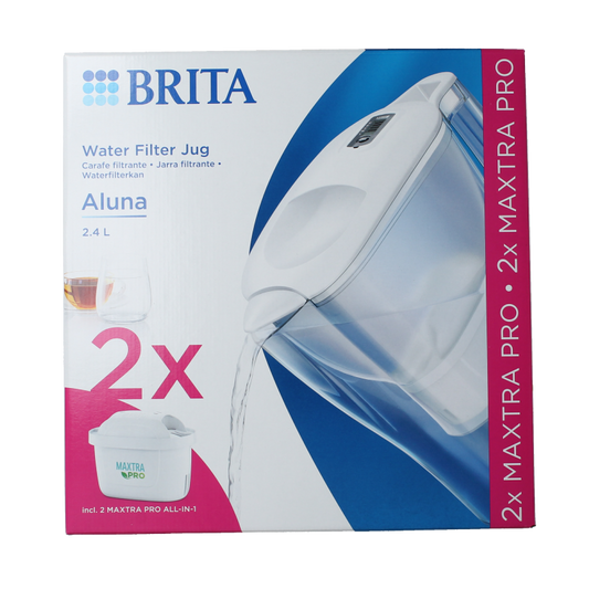 Brita Waterfilterbundel aluna cool white+2 maxtra filter 1 Stuks