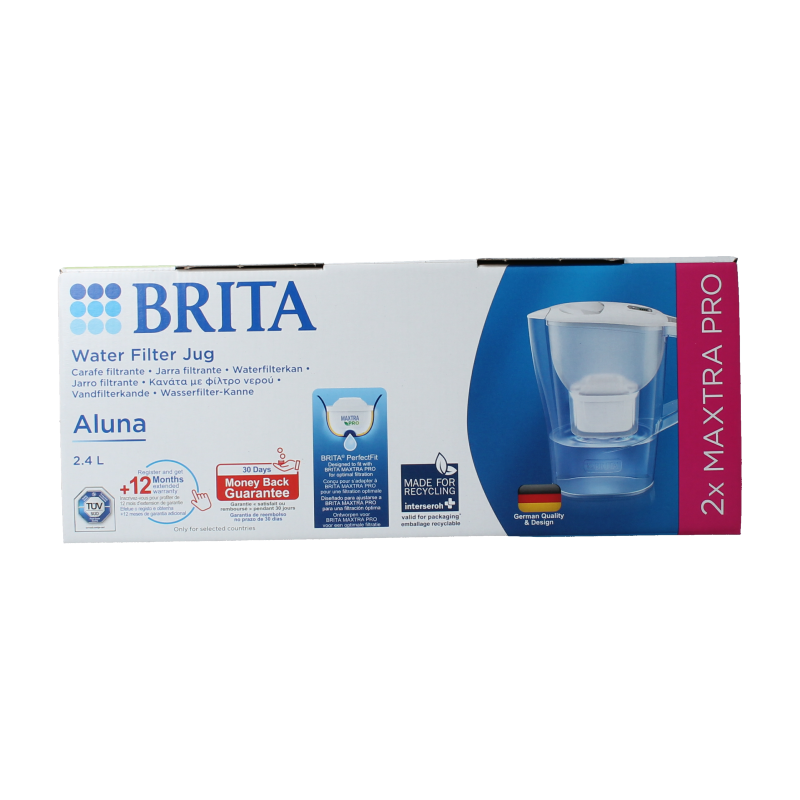 Brita Waterfilterbundel aluna cool white+2 maxtra filter 1 Stuks