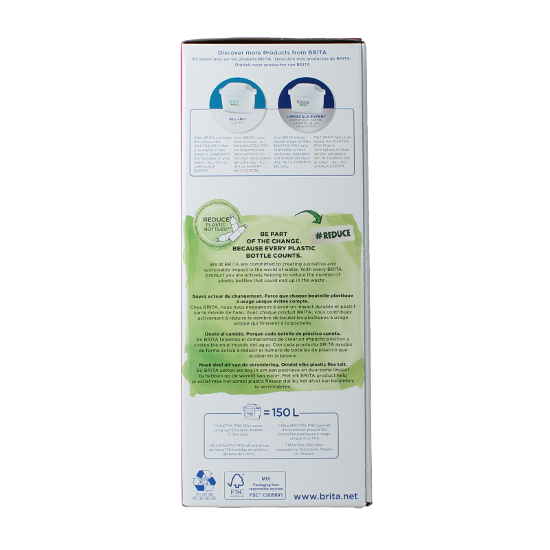 Brita Waterfilterbundel aluna cool white+2 maxtra filter 1 Stuks