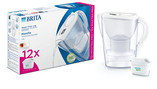 Brita Marella cool white + 12 maxtra pro all-in-1 1 Set
