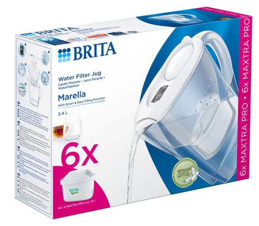 Brita Marella cool white + 6 maxtra pro all-in-1 1 Set