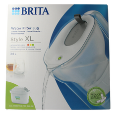 Brita Waterfilterkan style XL grey 1.00 Stuks