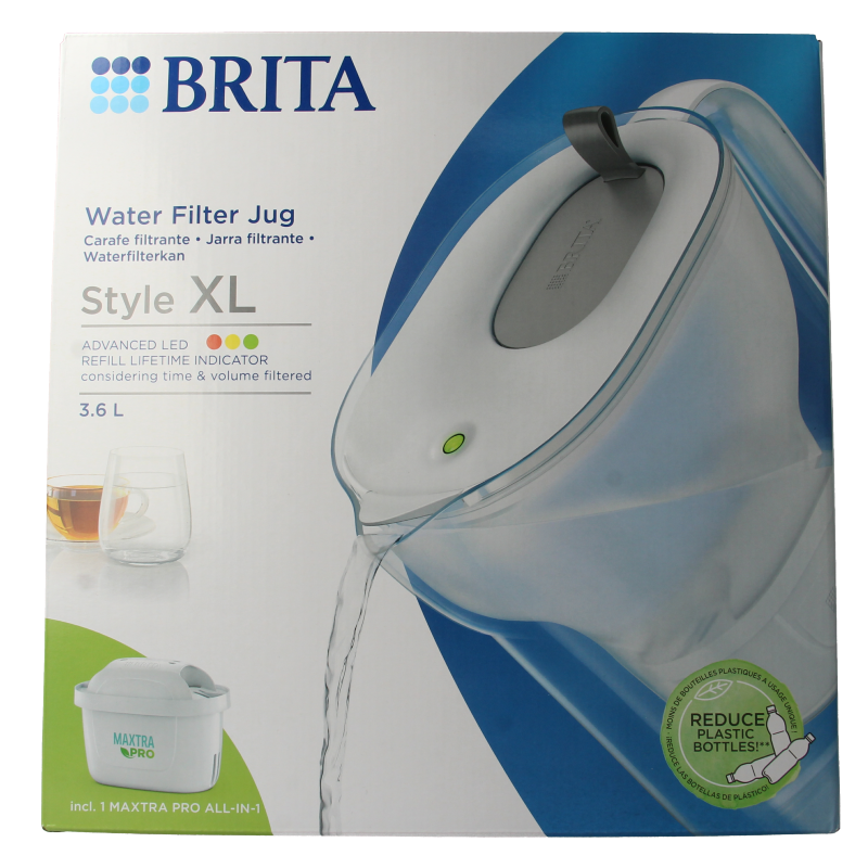 Brita Waterfilterkan style XL grey 1 Stuks
