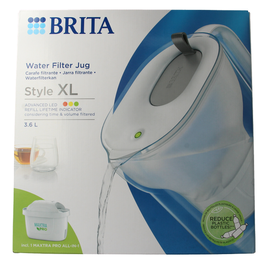 Brita Waterfilterkan style XL grey 1 Stuks