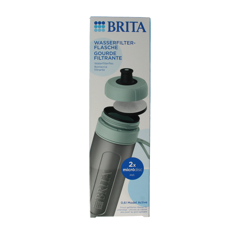 Brita Waterfles active dark green 1 Stuks