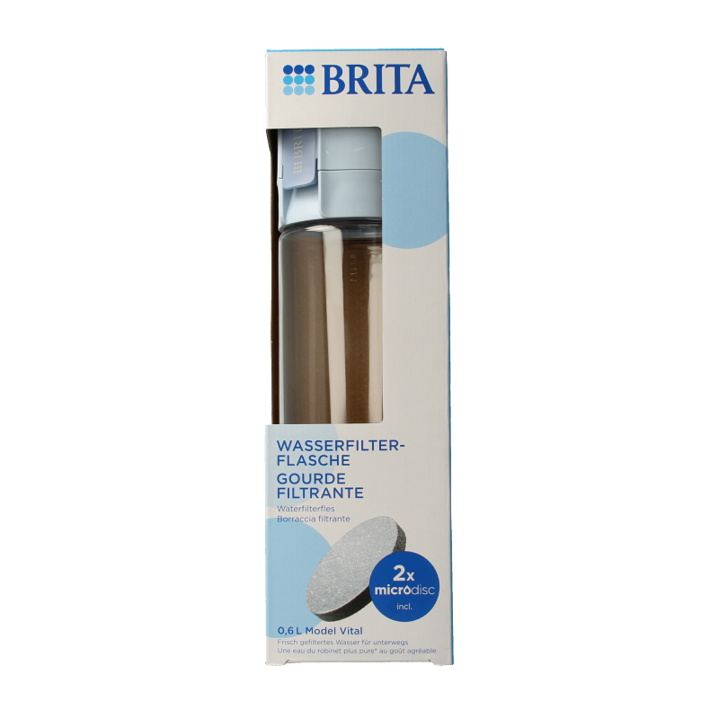 Brita Waterfles vital lichtblauw 1 Stuks
