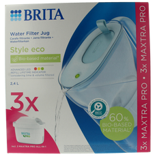 Brita Waterfilterbundel cool powder blue + 3 filters 1.00 Stuks