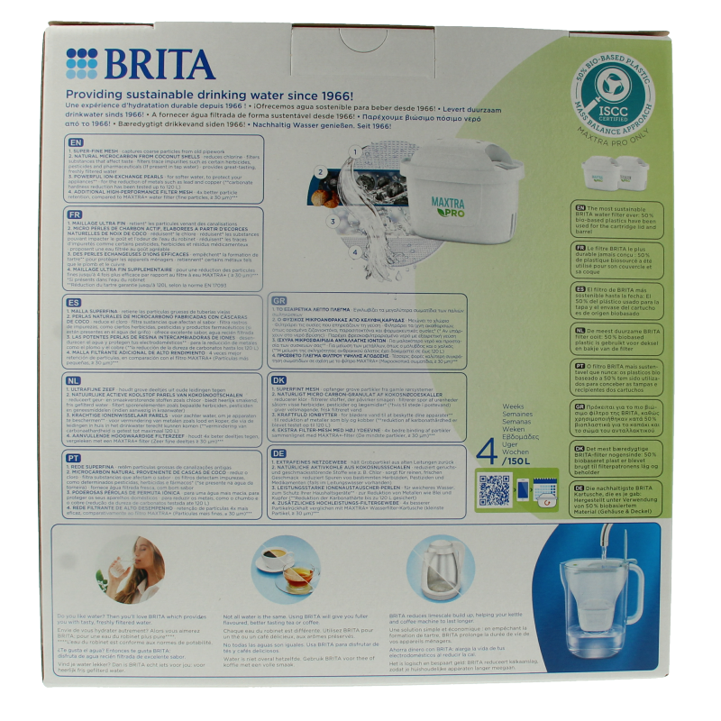 Brita Waterfilterbundel cool powder blue + 3 filters 1 Stuks
