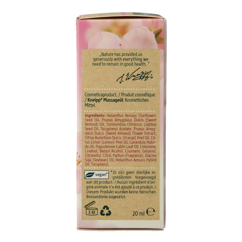 Kneipp Massageolie amandel mini 20 Milliliter