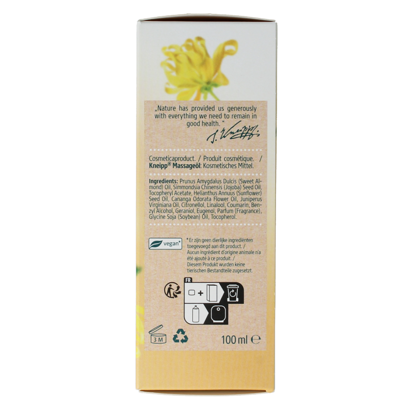 Kneipp Soft touch massageolie ylang ylang 100 Milliliter