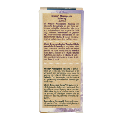 Kneipp Relaxing massageolie lavendel mini 20 Milliliter