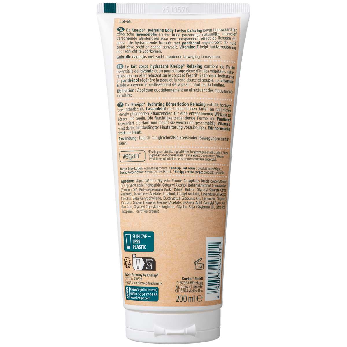 Kneipp Relaxing hydrating bodylotion lavendel 200.00 Milliliter