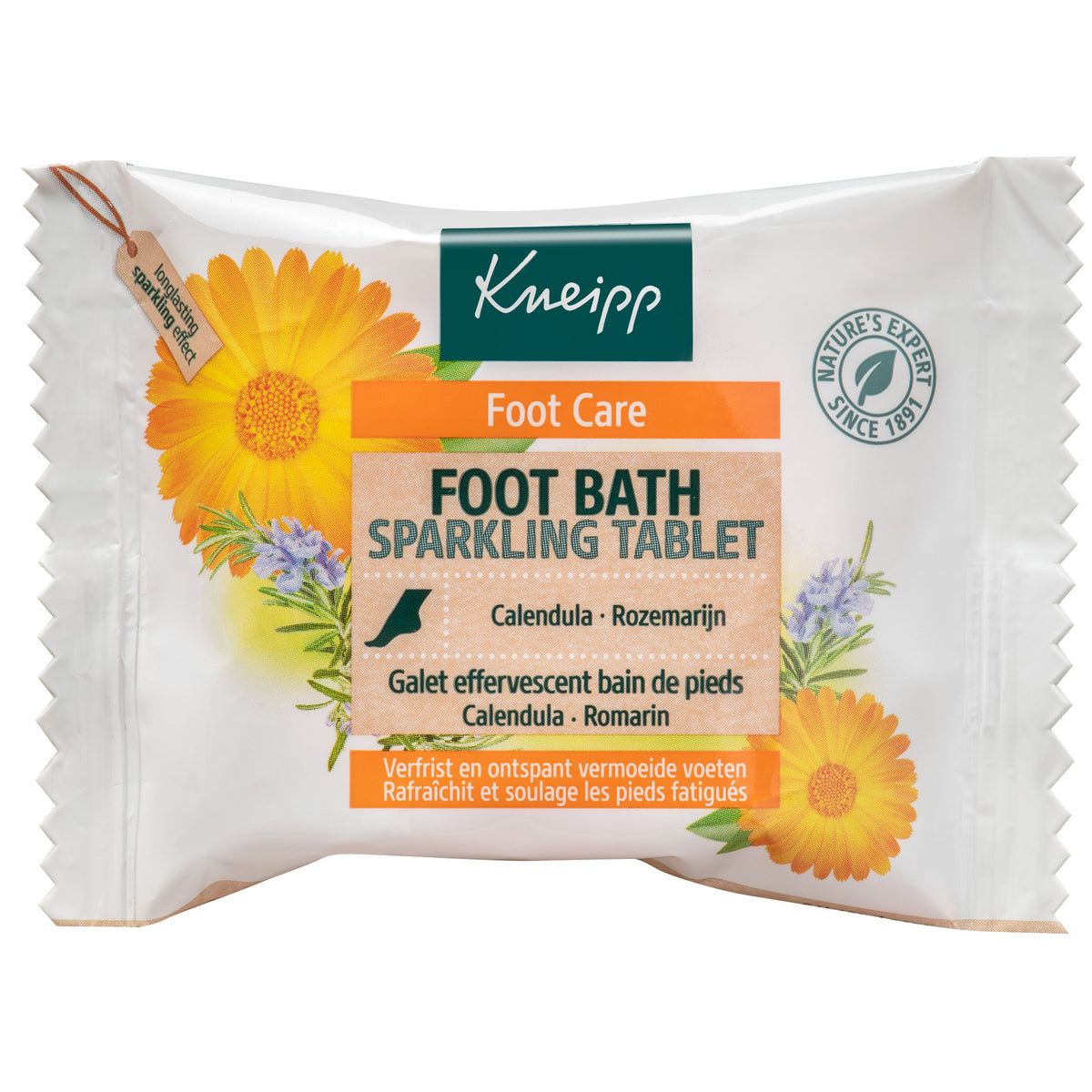 Kneipp Foot care voetbadbruistablet calendula rozemarijn 80 Gram